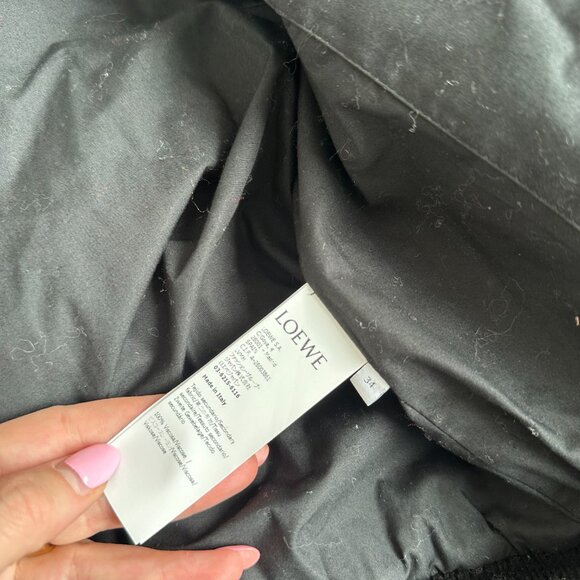 Loewe Bomber Jacket Quilted Color-block Balloon Sleeves w/ Detachable Wrap Scarf - Picture 3 of 15